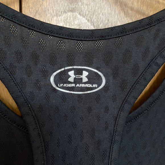 Under Armour Mesh Heatgear Loose Fit Black Tank  Size: Extra Small - Picture 6 of 15